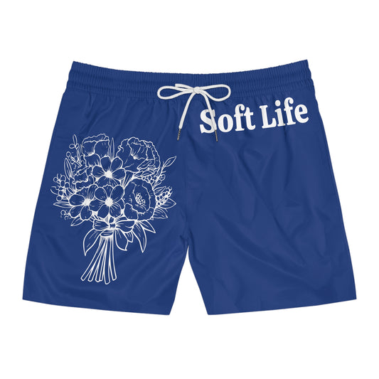 Blue Soft Life Swim Trunks